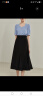 范思蓝恩22FS2036法式分割鱼尾半身裙女夏季新款A字高腰伞裙 黑色 XL 晒单实拍图
