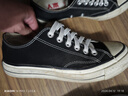 人本 春秋百搭港风平底板鞋学生网红帆布鞋1970s鞋子女潮 黑色（偏大半码） 40 女 实拍图