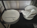 惠寻 京东自有品牌 16件套欧式竖纹黑线家用碗碟餐具套装 实拍图