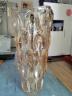 奇敬 北欧轻奢水晶玻璃花瓶波西米亚风花瓶玫瑰百合插花瓶客厅花瓶 波西米亚【大号高29.5cm】琥珀色 单个玻璃花瓶（不含花） 实拍图
