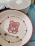 佩尔森卡通高颜值碗盘套装家用陶瓷碗碟餐具可爱一人食饭碗盘子情侣碗筷 1人食B 4头 实拍图