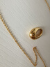 老庙黄金项链足金水滴套链精品锁骨链生日节日礼物 约：2.9g 实拍图