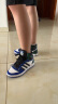 adidas TOP TEN复古篮球风高帮运动板鞋男大童儿童阿迪达斯三叶草 白/蓝/黑/绿 36.5(225mm) 实拍图