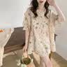俞兆林睡衣女泡泡皱布春夏季短袖网红薄款小清新甜美碎花家居服两件套装 实拍图