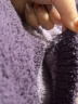 本尼熊贝妍睡衣女秋冬季新款珊瑚绒家居服高级感紫色保暖半边绒宽松套装 F60213 图色 165(L)码 晒单实拍图