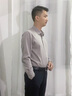威可多（VICUTU）男士二代云朵衬衫秋舒适百搭休闲长袖衬衣 柔软易打理商务衬衫 灰色 M 实拍图