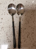 美厨（maxcook）316L不锈钢汤勺汤匙 加大勺子餐勺饭勺调羹 2件套黑色MCGC0217 实拍图