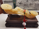 大好吉玉黄玉如意摆件玉如意客厅玄关中式办公摆设开业乔迁庆典纪念礼品 黄玉如意+花梨木底座+礼盒 玉如意长26厘米 实拍图