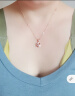 法蔻（farcoko）四叶草项链女镶钻锁骨链高级感轻奢实用走心生日520礼物送女友 幸运四叶草玫瑰金色 实拍图
