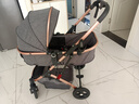 逗逗熊婴儿推车高景观减震手推车宝宝可坐可平躺婴儿双向折叠儿童手推车 奢华-浅灰【四轮橡胶买一送八】 实拍图