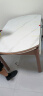 上林春天餐桌可伸缩餐桌椅组合轻奢岩板家用饭桌1.35米+4菠萝皮椅690-1-06 实拍图