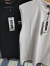 风尚锦绣纯棉短袖t恤男夏季青年汗衫男士纯色半袖圆领夏天宽松休闲短上衣 黑色+白色 2XL -建议140斤-155斤 实拍图