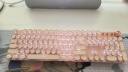 前行者V20 104键有线无线机械键盘鼠标套装蓝牙三模朋克高颜值女生办公电脑笔记本平板iPad用蜜粉轴 奶茶白光 晒单实拍图