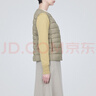 无印良品（MUJI）女式 轻量羽绒便携式背心女款马甲马夹秋冬保暖外搭羽绒内胆 浅米色 L (165/88A) 实拍图