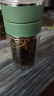 繁简茶水分离杯男女双层玻璃杯迷你网红水杯子便携旅行创意泡茶杯 薄荷绿200ML带杯套杯刷 实拍图
