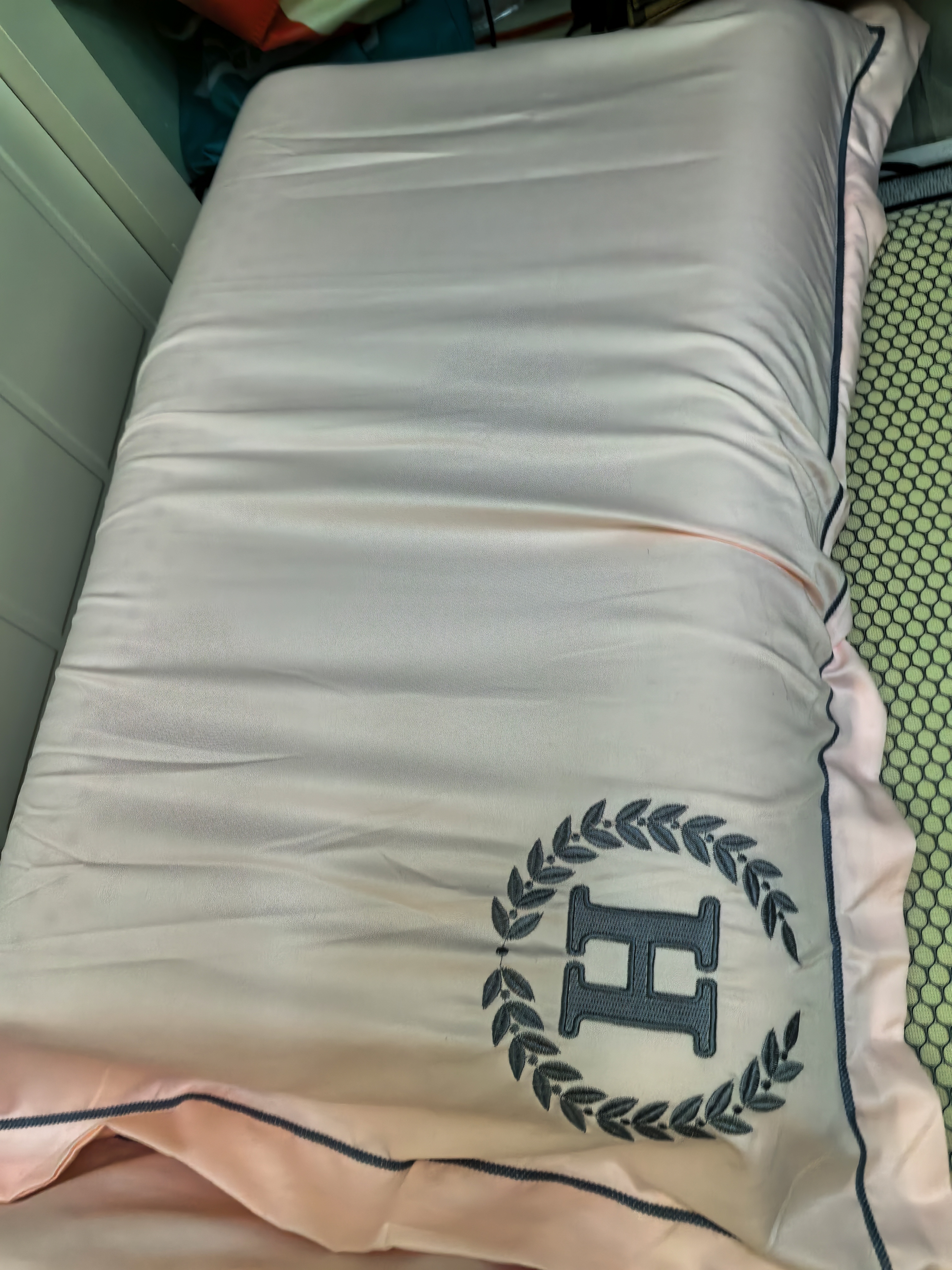 雅鹿冬季牛奶绒枕套家用枕头套48x74cm单人保暖刺绣枕套+枕芯一对装 B-冰川灰【加厚 不掉毛】 48x74cm枕套一对装 实拍图