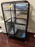 憨憨宠 猫笼 大号方管猫笼子家用带厕所猫屋猫舍猫别墅繁殖笼幼猫成猫笼 黑色1.35米四层阁楼款带侧开门 实拍图