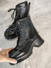 达芙妮（DAPHNE）马丁靴女2023夏季新款夏天英伦风透气机车靴子薄款短靴单靴 黑色 37标准码 晒单实拍图