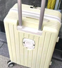翰采大容量行李箱可上飞机前开盖登机箱小型密码箱旅行箱拉杆箱皮箱 双隔离侧开口【顺丰上门/闪送】米黄色 24英寸 【热卖尺寸/推荐】多功能/加厚/顶配 实拍图