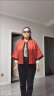 缇米媗新中式小个子妈妈夏装外套2024新款中老年女中国风宽松大码两件套 中国红（单上衣） 2XL建议穿115-130斤 晒单实拍图