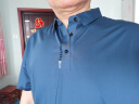 皮尔卡丹高端品牌冰丝速干短袖t恤男士polo领衫薄款半袖弹力无痕商务休闲 深蓝色 2XL 晒单实拍图