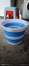 香夏加厚可折叠大号储水桶折叠桶便携式小号手提塑料桶旅行户外钓鱼桶 白蓝特大号30L（下单看好尺寸） 实拍图