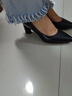 千百度（C.BANNER）【静音系列】女鞋秋时装单鞋异形跟高跟通勤A22471632 黑色 36 实拍图
