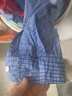 无印良品（MUJI）女式水洗平纹衬衫领长袖衬衫女士衬衣外套白衬衫纯棉全棉 藏青色条纹 XXL(170/96A) 晒单实拍图