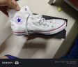 匡威（Converse）官方All Star经典帆布男女高帮休闲运动鞋白色101009 101009/白色 42 实拍图