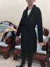 棉致风衣外套春秋季风衣男中长款韩版大衣呢加厚保暖外套 黑色长款 L（100-120斤） 实拍图
