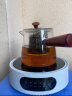 忆壶茶（YIHUTEA） 茶壶玻璃泡茶壶侧把过滤煮茶壶加厚耐热电陶炉烧水壶围炉煮茶器 自动断电款白电陶炉+侧把壶 700ml 实拍图