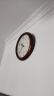 汉时（Hense）创意实木挂钟客厅时钟现代简约挂表家用壁钟挂墙石英钟表HW18棕色 实拍图
