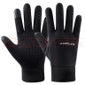 LAC 手套冬季户外运动骑行加绒手套可触屏防滑手套分指棉手套 黑色 实拍图