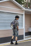 OSOCE双肩包男士15.6寸电脑包大学生书包女士旅行背包2024新款 灰色中号 实拍图