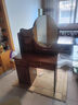 全实木梳妆台椅组合卧室中式简约80CM化妆桌子带灯镜带锁斗柜一体 胡桃色【带镜子+凳子】 80x43x145cm【上门安装】 实拍图