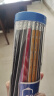 得力(deli)经典彩色抽条三角杆2B铅笔带橡皮头 学生考试素描绘图铅笔 50支/桶33596五一出游六一儿童节 实拍图