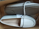 卡帝乐鳄鱼（CARTELO）品牌真皮断码豆豆鞋女士牛筋底单鞋一脚蹬妈妈鞋休闲平底鞋 2833灰色 限购一双 38 实拍图