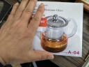 金灶（KAMJOVE） 茶水分离泡茶壶飘逸杯 花茶壶  不锈钢过滤花茶壶耐热玻璃茶具 A-04【360ml】 实拍图