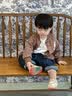 泰兰尼斯稳稳鞋秋季儿童学步鞋男女宝宝多密度鞋底婴儿机能鞋 杏/白 实拍图