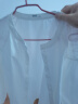 熙世界白色天丝衬衫女2024春季新款独特别致绣花七分袖衬衣上衣 精致白 M 晒单实拍图