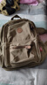 创衿加厚耐磨帆布双肩背包男女通用中小号旅行包韩版潮流学生书包 卡其 实拍图