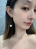 GCKK珍珠耳环女吊坠韩国新款潮轻奢气质耳坠高级感中长款耳饰生日礼物 珍珠耳环银色 实拍图