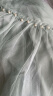 香影（xiangying）网纱半身裙女2024夏装新款超仙高腰中长不规则绿色a字仙女裙 荷绿 M 实拍图