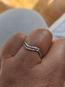 明牌珠宝 铂金Pt950白金星浪曲线悸动时尚纹路戒指送礼女BFM0068 铂金戒指 12号 约0.81克 实拍图