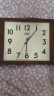 康巴丝（Compas）挂钟客厅钟表 方形简约时钟居家办公挂表电子石英钟C25241 仿木 晒单实拍图