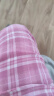 果壳（Gukoo）睡裤女粉色格子女士长裤棉质家居格子长裤 粉色格子 M  晒单实拍图