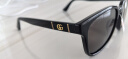 Gucci古驰墨镜男新款经典方形黑框板材GG0637SK眼镜女太阳镜520礼物 001-黑色 晒单实拍图