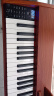 海蒂诗电钢琴便携式88键重锤初学者儿童电子钢琴成人专业电钢考级幼儿 B-101棕色-力度单踏-实木琴腿 实拍图