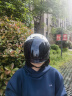 YEMA 3C认证359S电动摩托车头盔男女夏季防晒半盔安全帽新国标 卡其花+长茶 实拍图