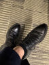红蜻蜓男鞋英伦风商务正装鞋德比鞋系带男士皮鞋低帮办公鞋婚鞋WTA30445 黑色 42 实拍图
